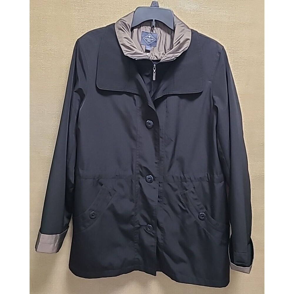 St. John Bay’s Black and Lt. Brown Jacket Size XL Removeable Liner
